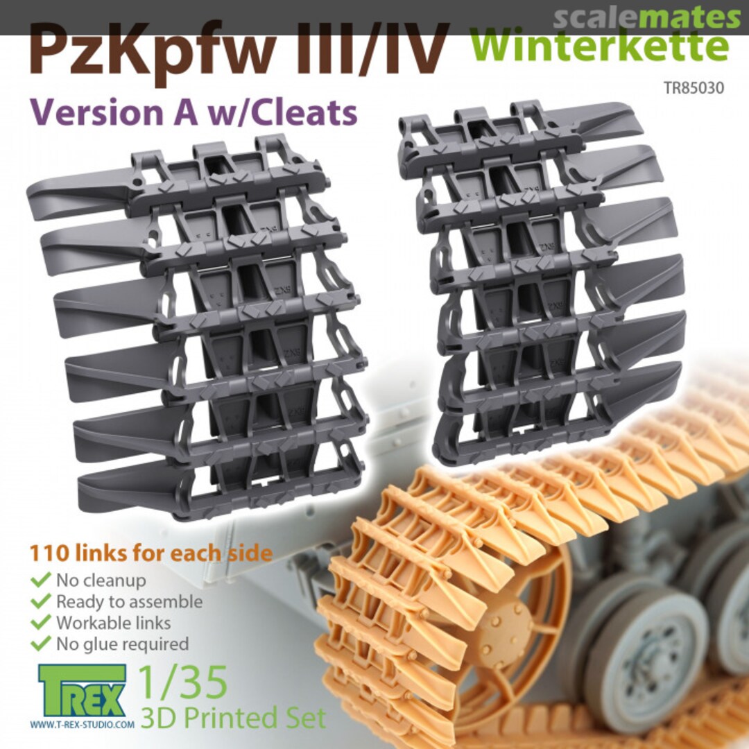 Boxart PzKpfw III/IV Winterkette Version A w/ Cleats TR85030 T-Rex Studio