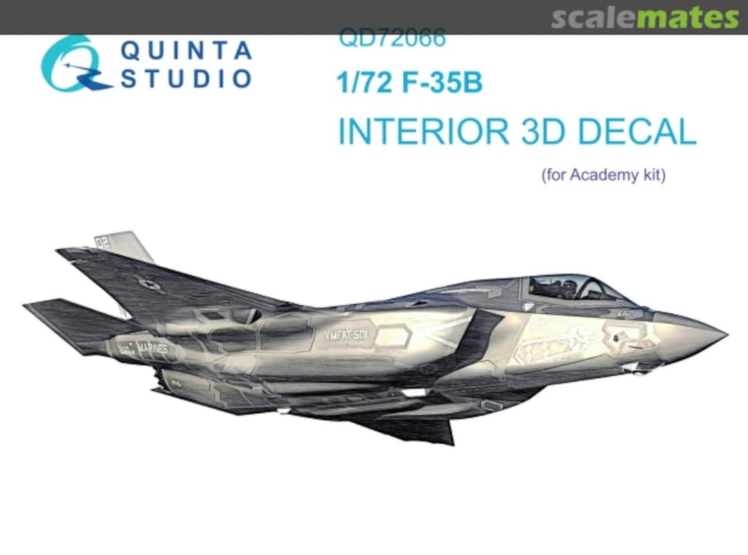 Boxart F-35B interior 3D decals QD72066 Quinta Studio