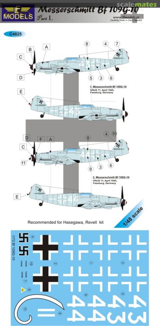 Boxart Messerschmitt Bf-109G-10 Part 1 C4825 LF Models