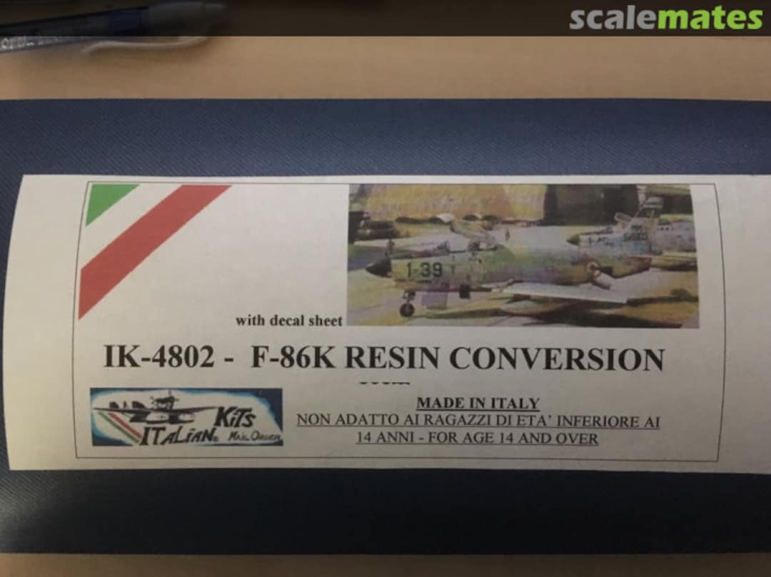 Boxart F-86K resin conversion IK-4802 Italian Kits