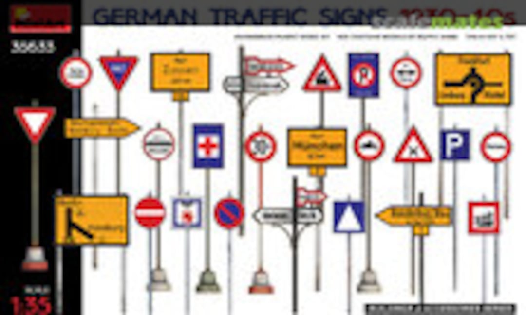 1:35 German Traffic Signs 1930-40's (MiniArt 35633)