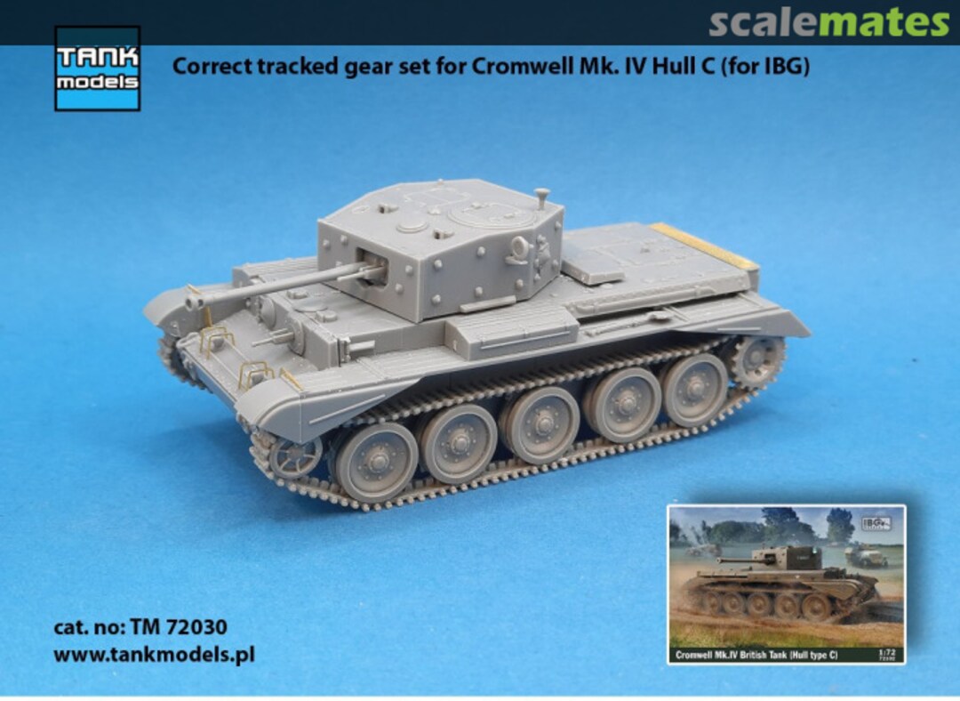 Boxart Cromwell Mk.IV Hull C - correct tracked gear set TM72030 Tank Models