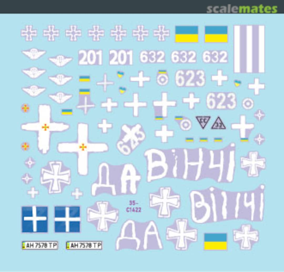 Contents War in Ukraine #23 35-C1422 Star Decals