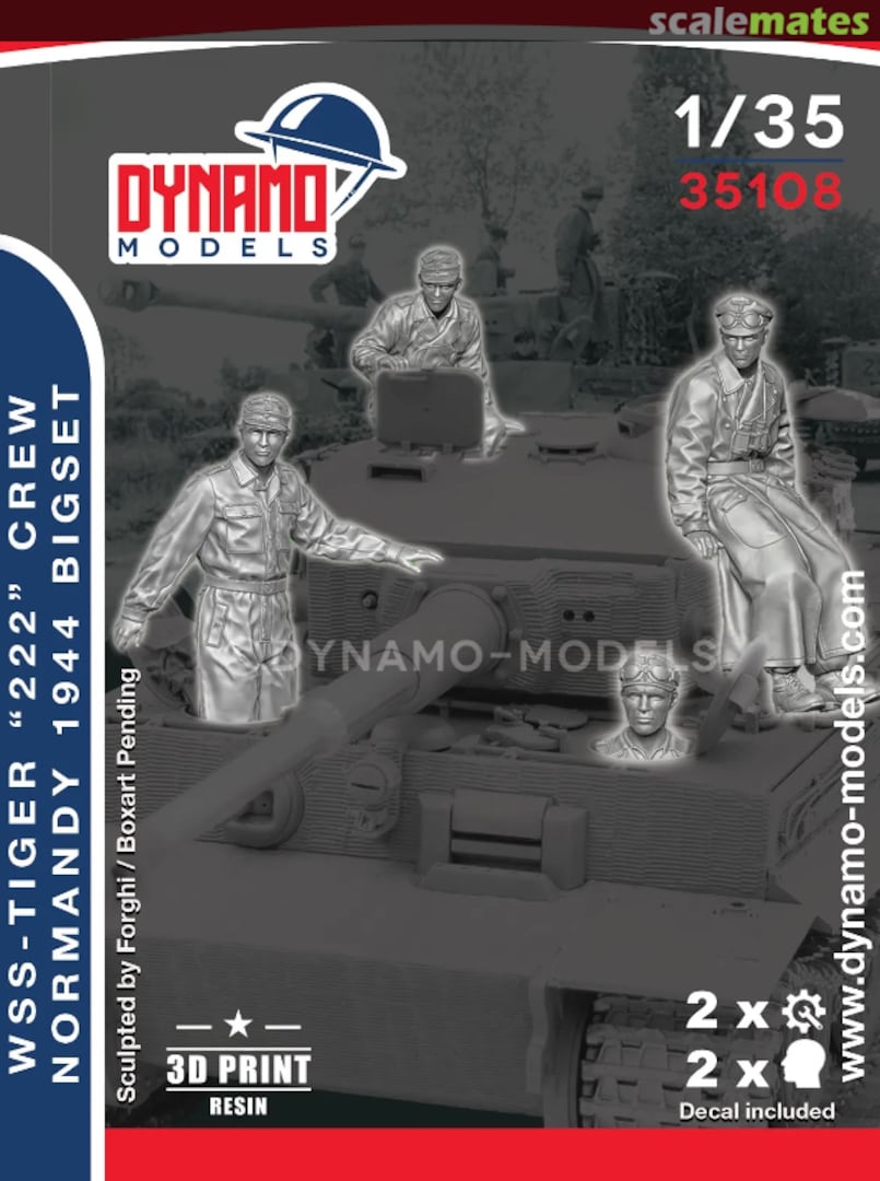 Boxart WSS – Tiger ‘’222‘’ Crew Normandy 1944 Big Set 35DM108 Dynamo Models