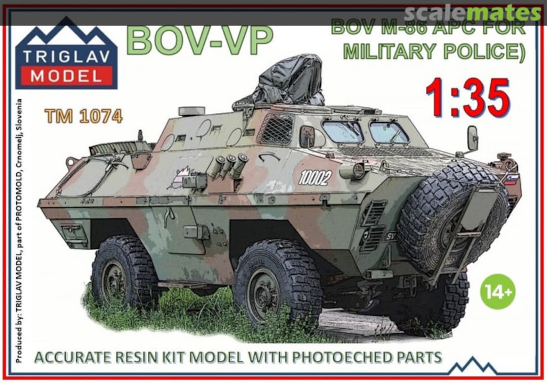 Boxart BOV M-86 APC (Military Police) TM 1074 Triglav model