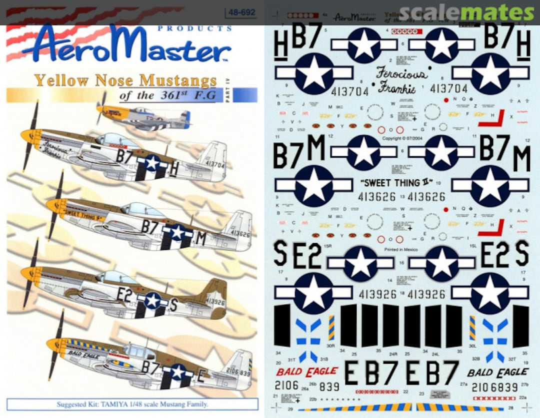 Boxart Yellow Nose Mustangs of the 361st F.G 48-692 AeroMaster