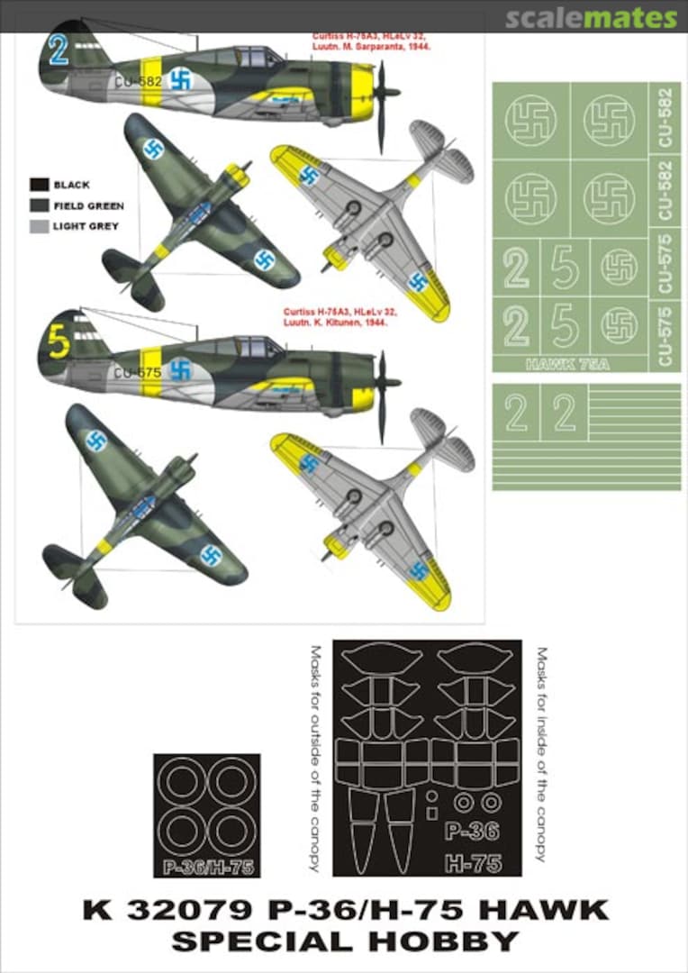 Boxart Curtiss P-36/H-75 Hawk "Finland" K32079 Montex