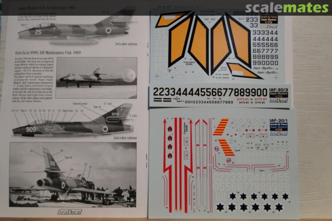 Boxart Israeli Air Force Super Mystere B2 IAF-30 IsraDecal Studio