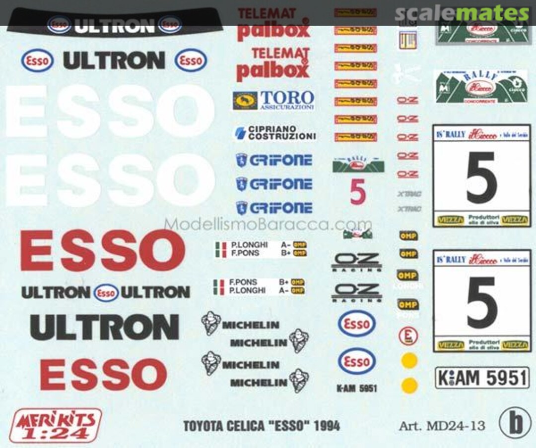 Boxart Toyota Celica St185 Esso MD24-13 Meri Kits