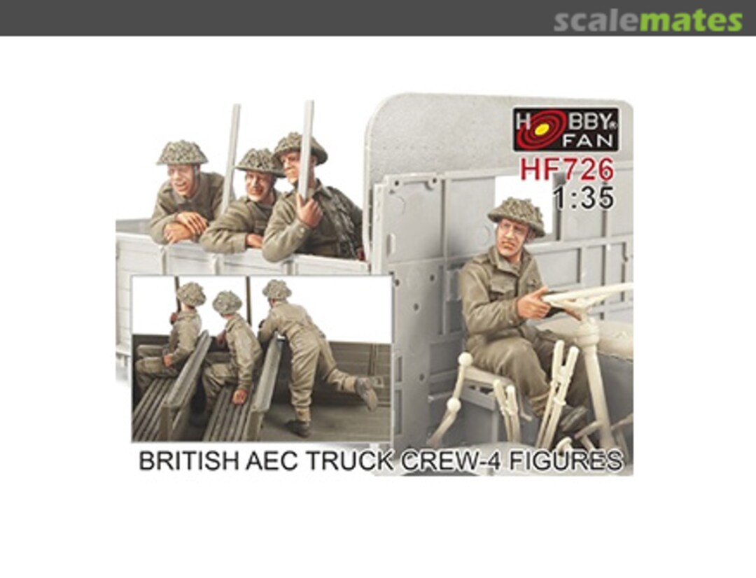 Boxart British Army Matador Halftrack Drivers, 4 Figures HF726 Hobby Fan