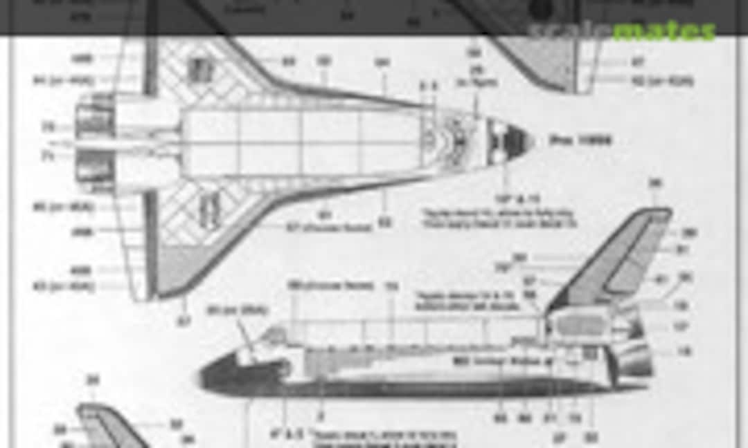 1:144 Space Shuttle (Pre and Post 1998) (Warbird Decals 14405)