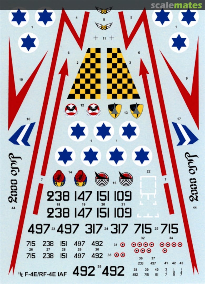 Boxart Israeli F-4E, RF-4E, F-4E(S) and Kurnass 2000 48-007 Hi-Decal Line