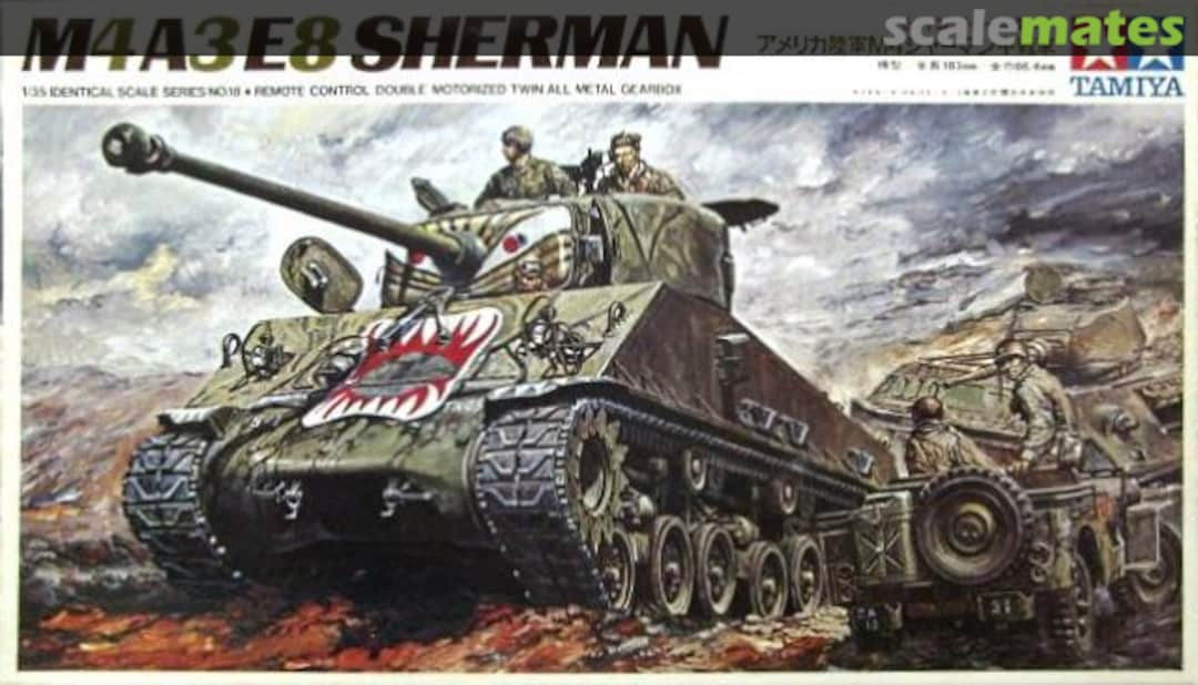 Boxart M4A3E8 Sherman MT218 Tamiya