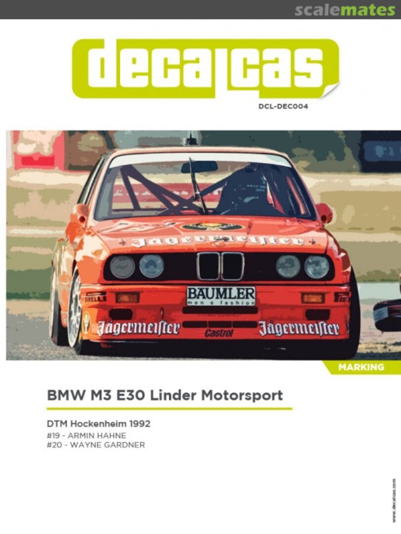 Boxart BMW M3 E30 Linder Motorsports DCL-DEC004 Decalcas