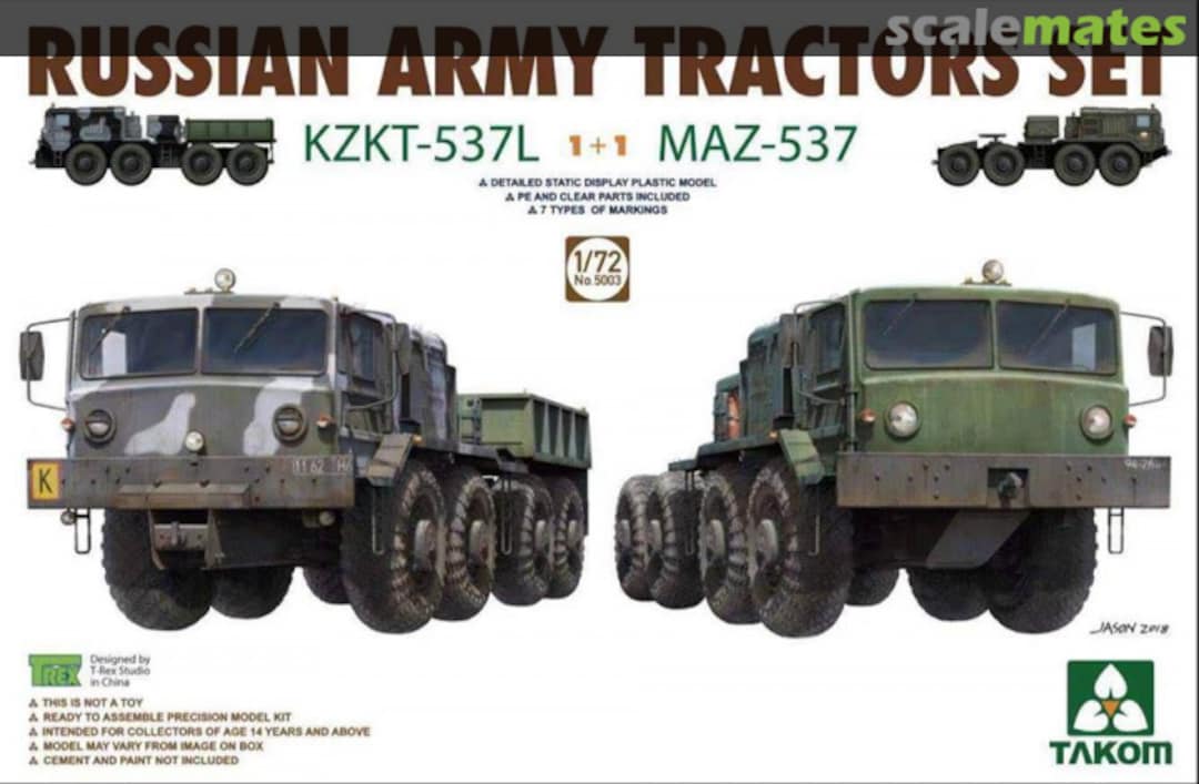 Boxart KZKT-537L & MAZ-537 5003 Takom