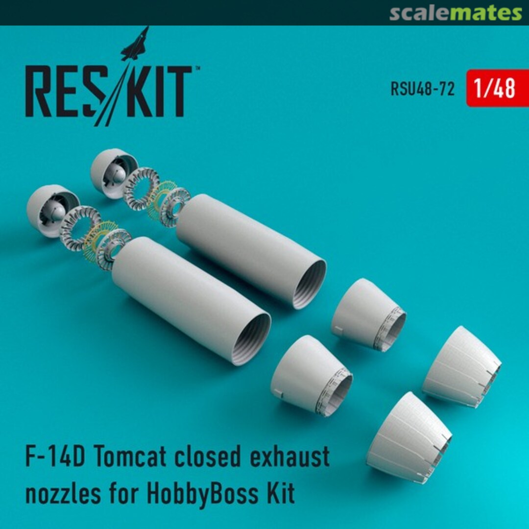 Boxart F-14D Tomcat - closed exhaust nozzles RSU48-0072 ResKit