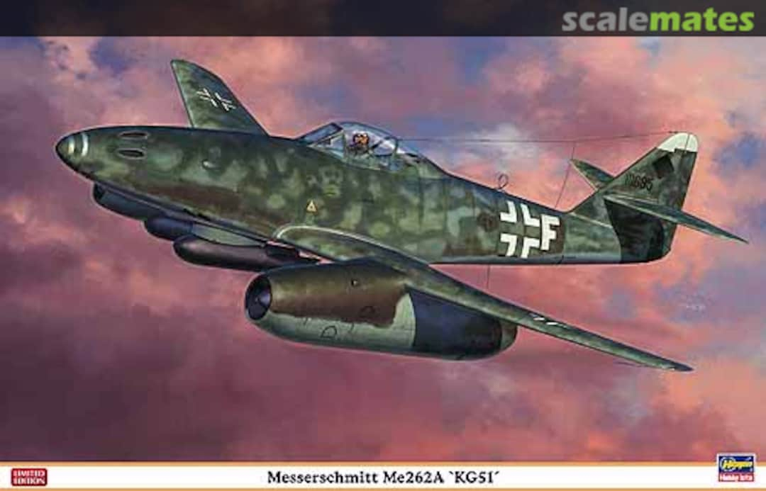 Boxart Messerschmitt Me262A "KG51" 08215 Hasegawa