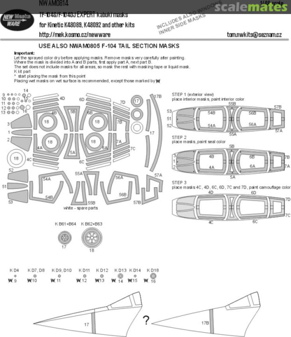 Boxart TF-104G/F-104DJ EXPERT kabuki masks NWAM0814 New Ware