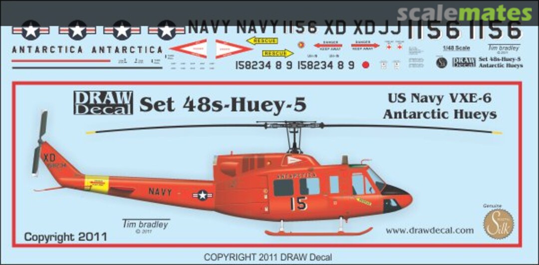 Boxart US Navy VXE-6 Antarctic UH-1N Hueys 48-Huey-5 Draw Decal