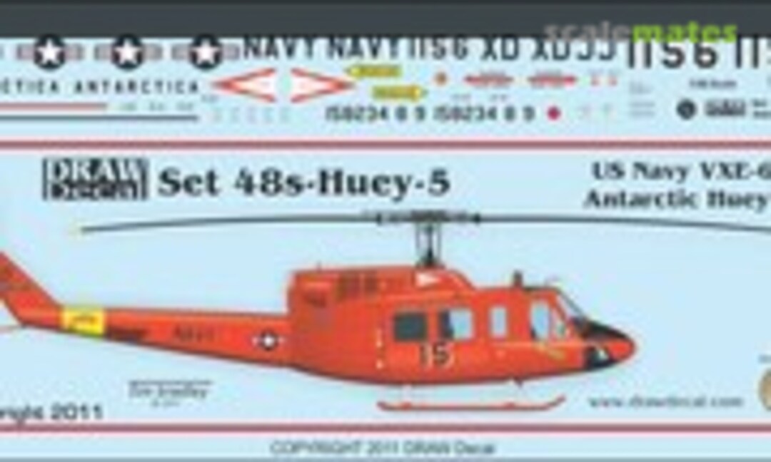 1:48 US Navy VXE-6 Antarctic UH-1N Hueys (Draw Decal 48-Huey-5)