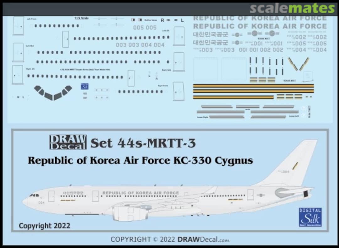 Boxart Republic of Korea Air Force KC-330 Cygnus 44s-MRTT-3 Draw Decal