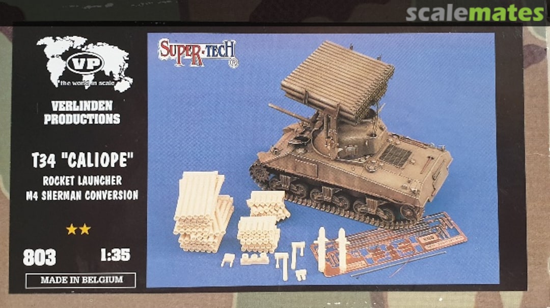 Boxart T34 “Caliope” 803 Verlinden Productions