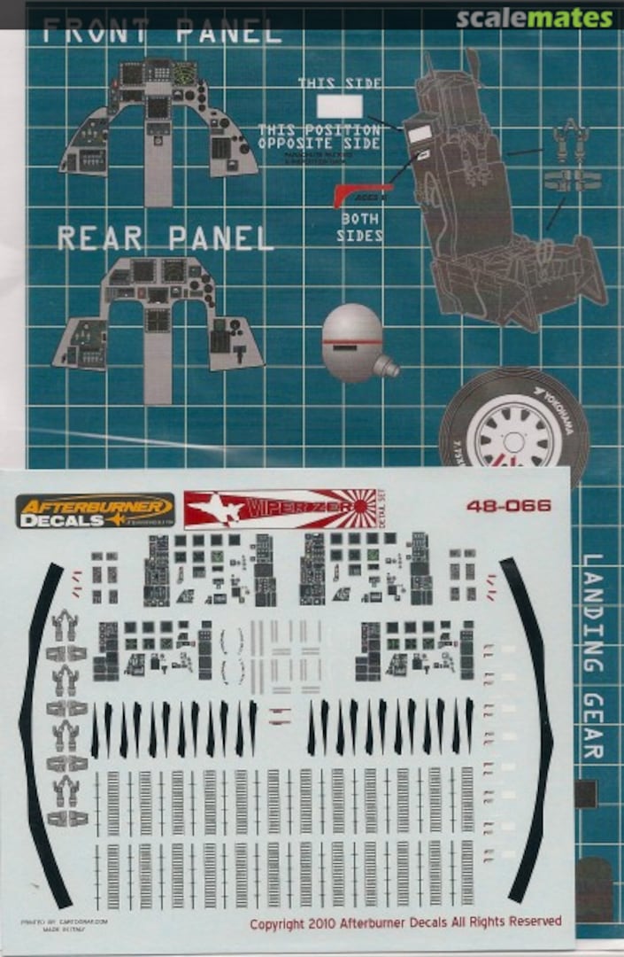 Boxart Viper Zero Detail Set 48-066 Afterburner Decals