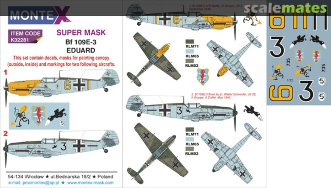 Boxart Bf 109E-3 K32281 Montex