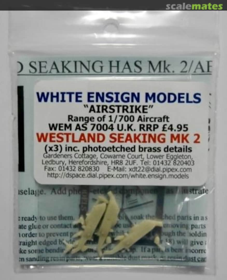 Boxart Westland Seaking MK2 AS 7004 White Ensign Models