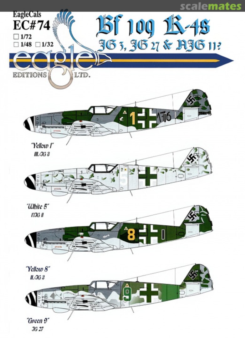 Boxart Bf 109 K-4s EagleCals EC32-74 Eagle Editions