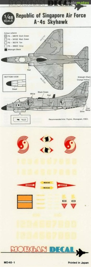 Boxart A-4S Skyhawk MD48-1 Morgan Decal