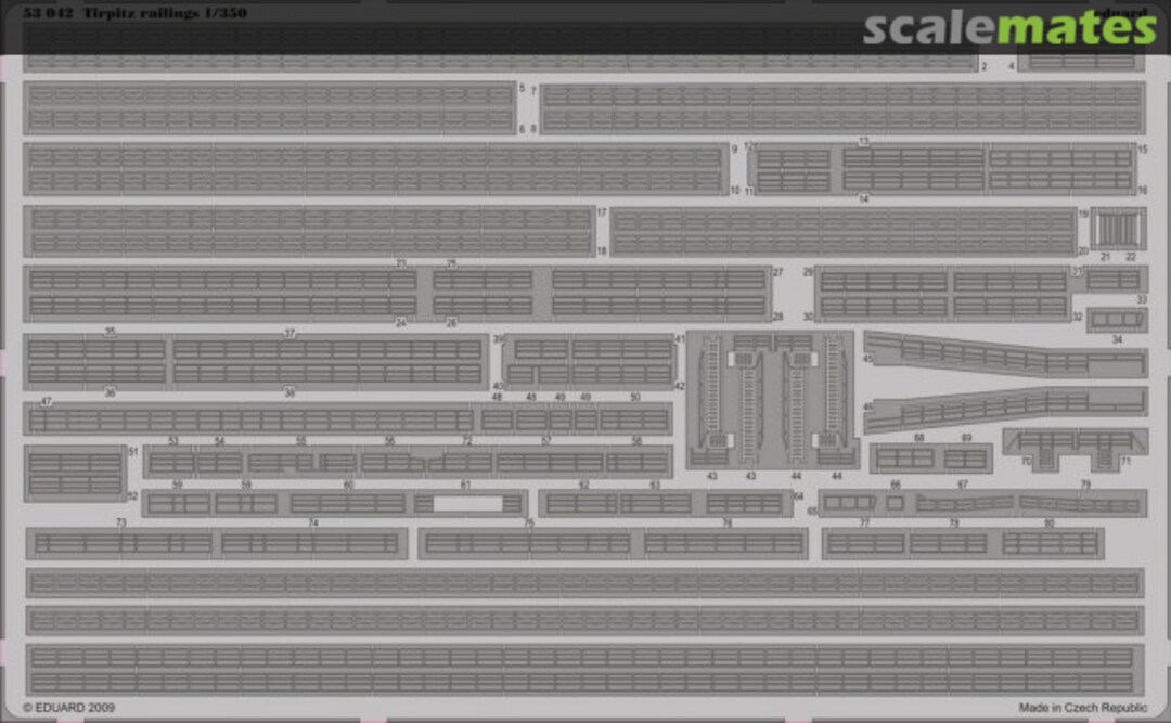 Boxart Battleship Tirpitz - railings (PE) 53042 Eduard