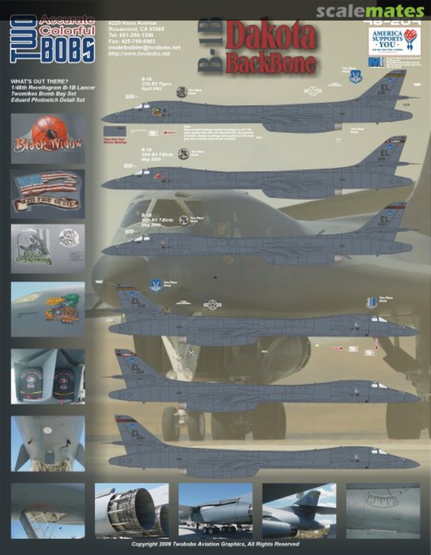 Boxart B-1B Dakota BackBone 48-204 TwoBobs Aviation Graphics