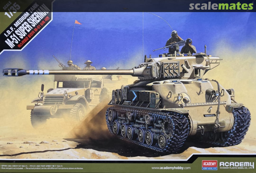 Boxart I.D.F. M-51 Super Sherman 13254 Academy