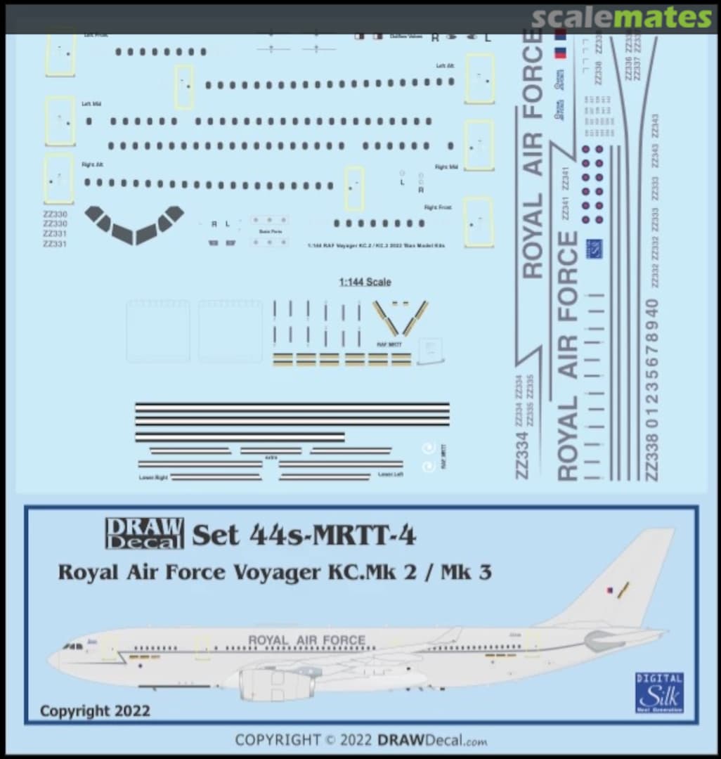 Boxart Royal Air Force Voyager KC.Mk 2 / Mk 3 44s-MRTT-4 Draw Decal