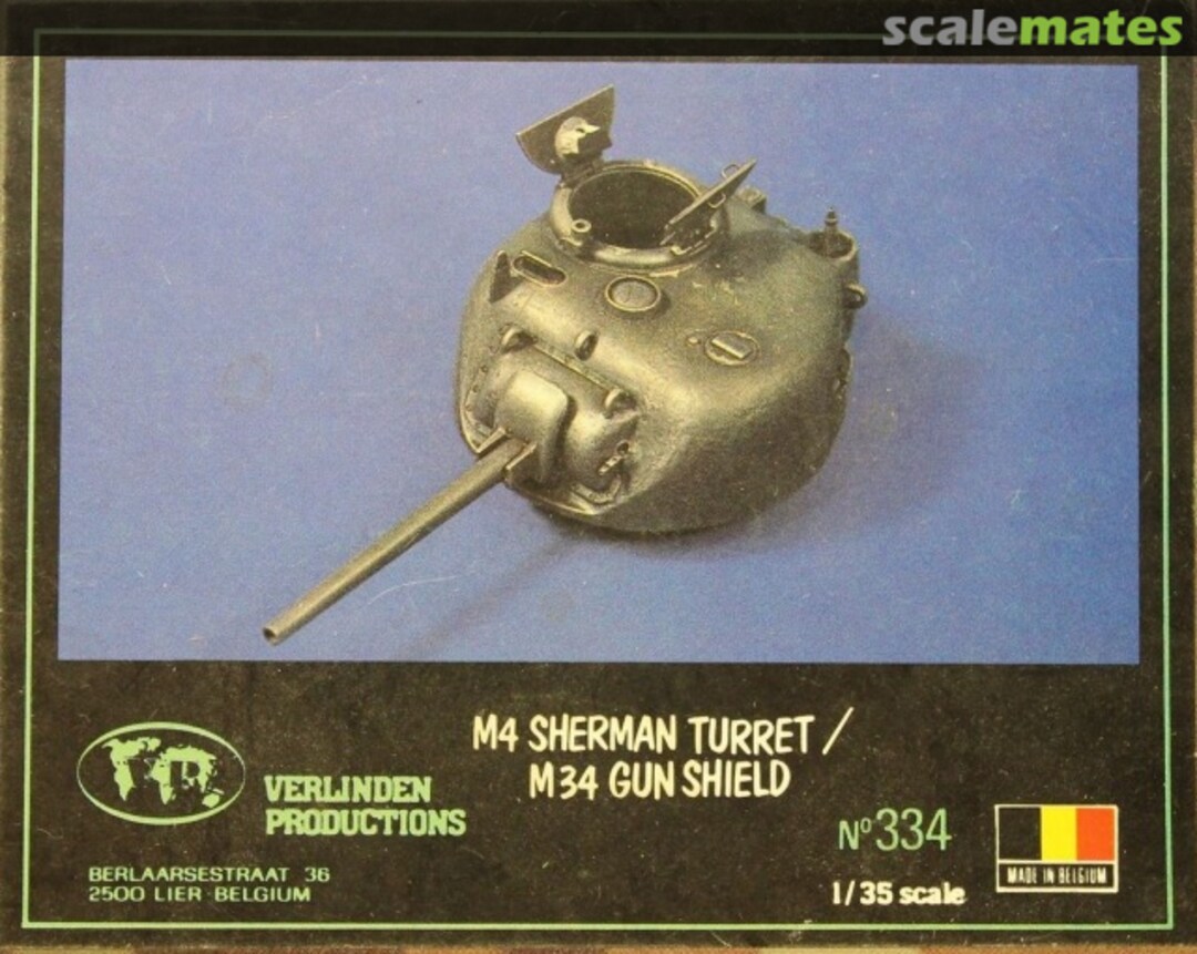 Boxart M4 Sherman Turret / M34 Gun Shield 334 Verlinden Productions