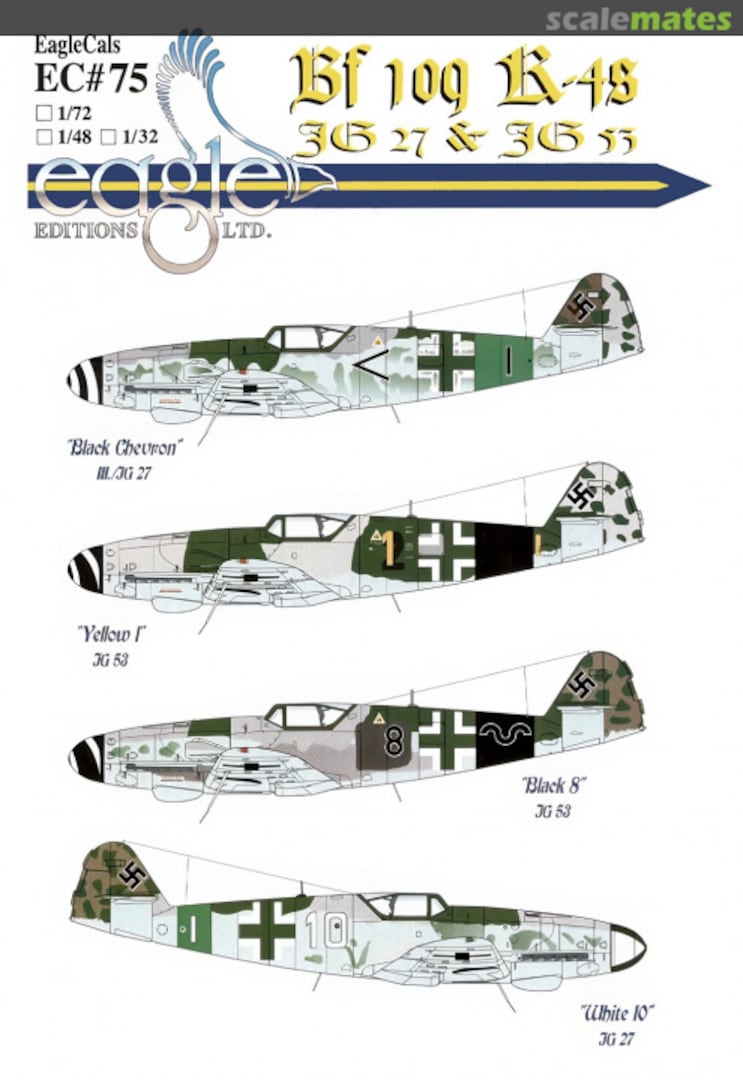 Boxart Bf 109 K-4s EagleCals EC32-75 Eagle Editions