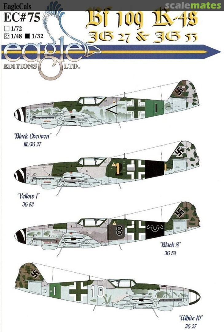 Boxart Messerschmitt Bf 109K-4 EagleCals EC32-75 Eagle Editions