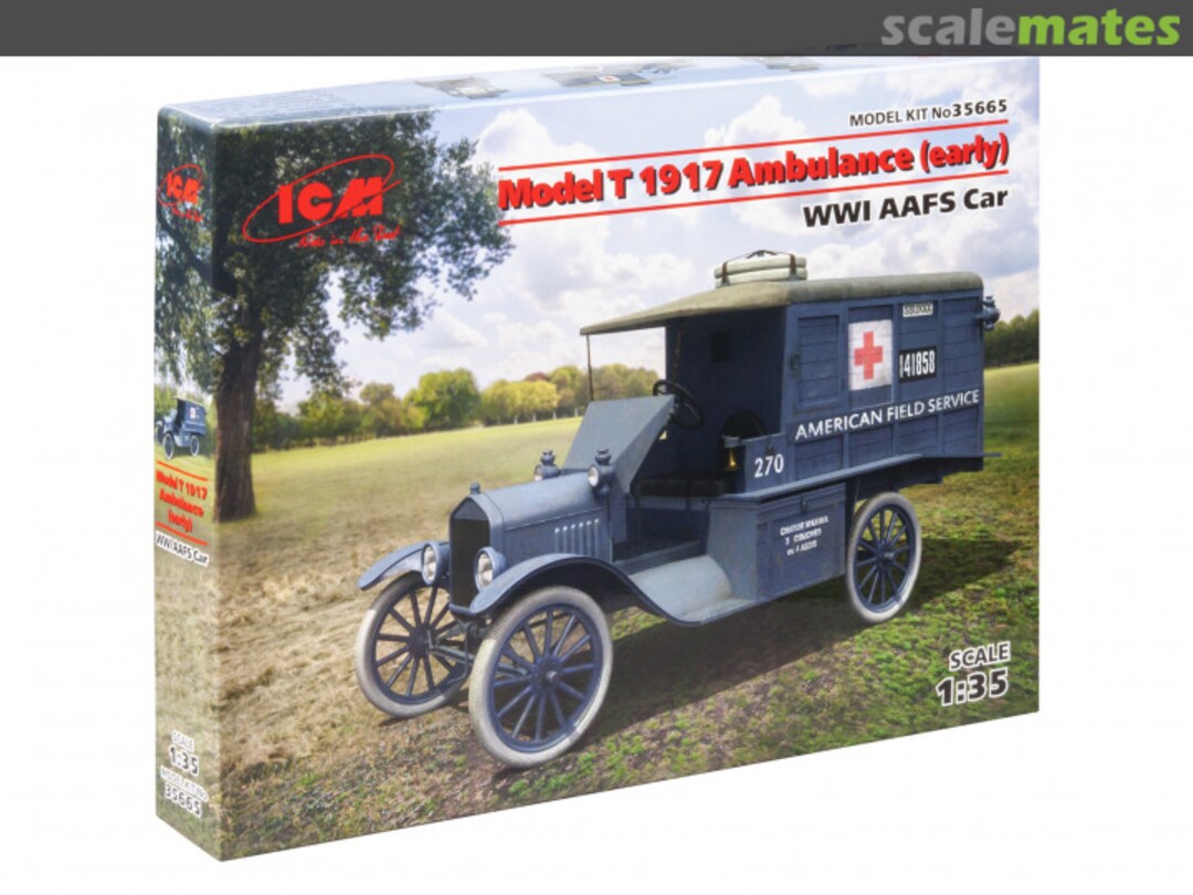 Boxart Model T 1917 Ambulance (early) 35665 ICM