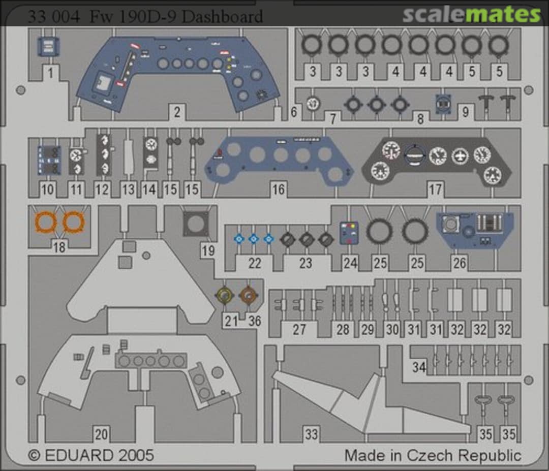 Boxart Fw 190D-9 dashboard 33004 Eduard