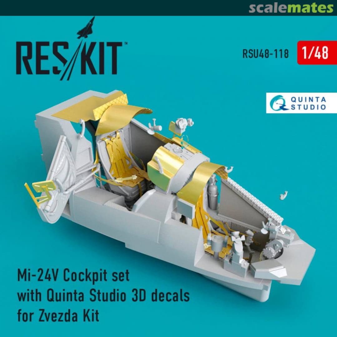 Boxart Mi-24V Cockpit Set RSU48-0118 ResKit