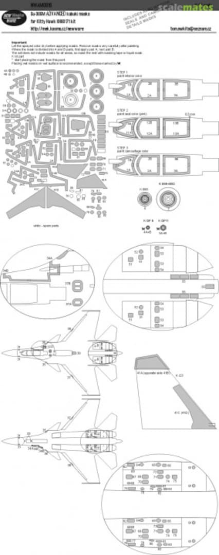 Boxart Su-30SM ADVANCED kabuki masks NWAM0816 New Ware