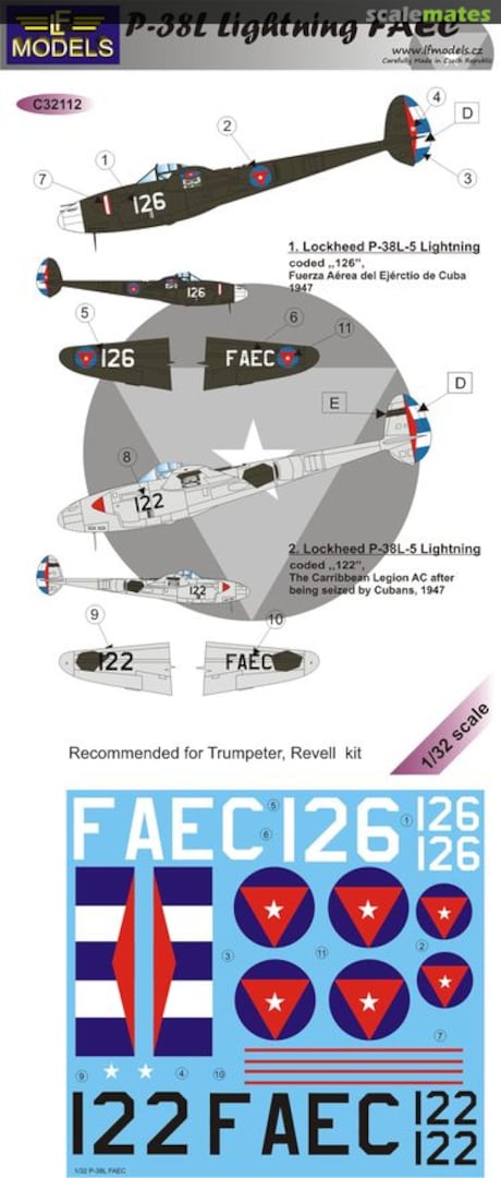 Boxart P-38L Lightning C32112 LF Models