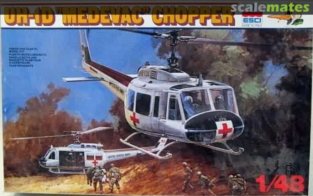 Boxart Bell UH-1D Huey "Medevac" Chopper 4052 ESCI