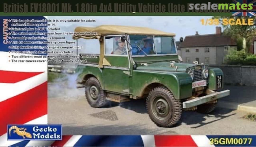 Boxart British FV18001 Mk. 1 80in 4x4 Utility Vehicle (Late Production) 35GM0077 Gecko Models