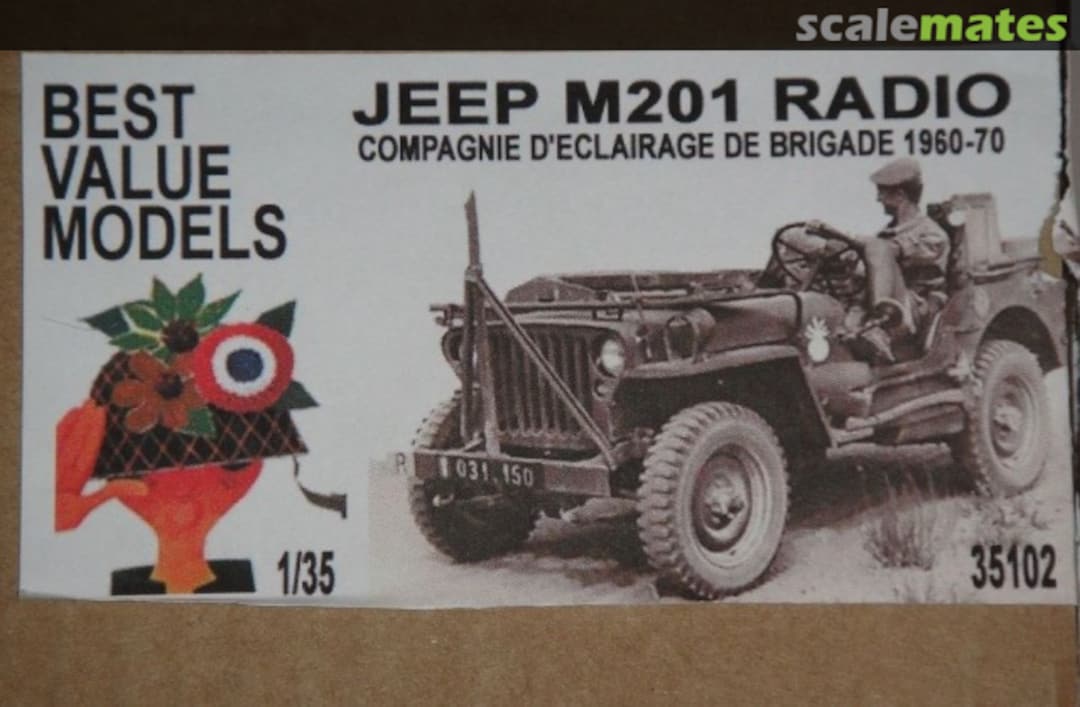 Boxart French Jeep M201 radio Chef de Section 1960-70 35102 Best Value Models