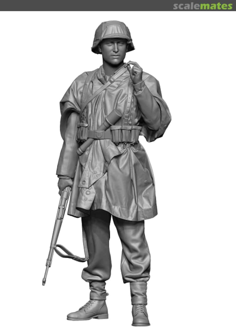 Boxart WW2 Waffen SS Soldier wearing Poncho HS16132 H3 Models