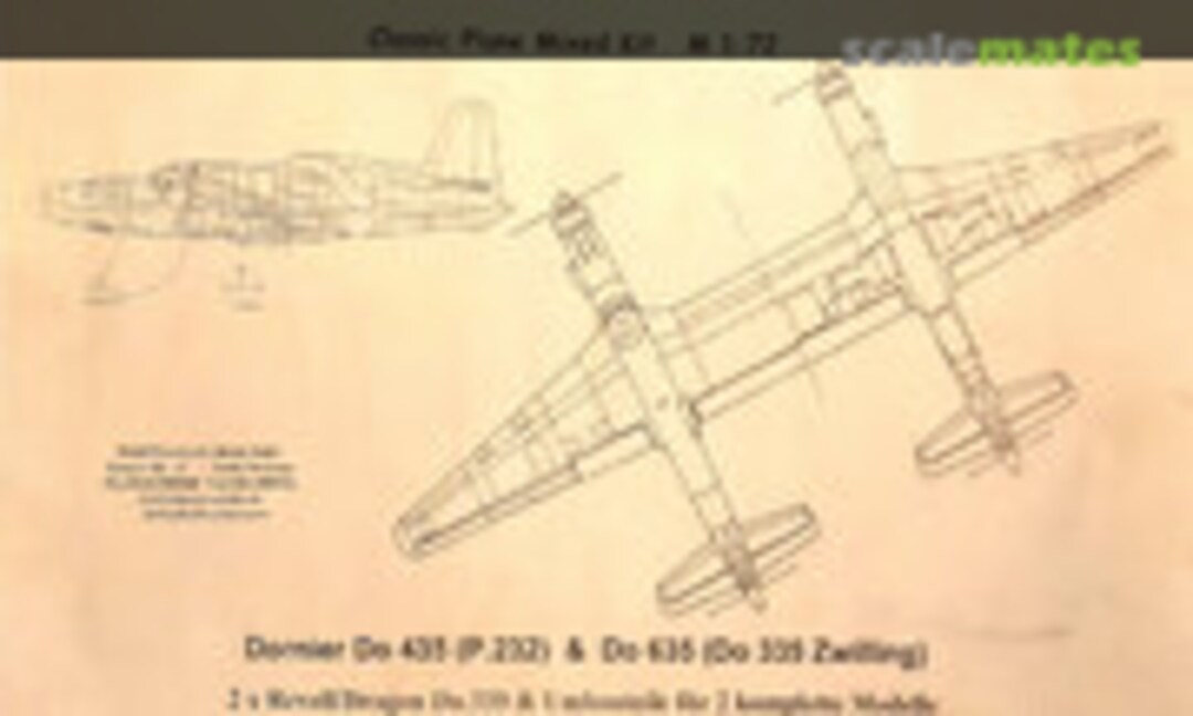 1:72 Dornier Do 435 (P.254) &amp; Do 635 Zwilling (Classic Plane CPM 58)