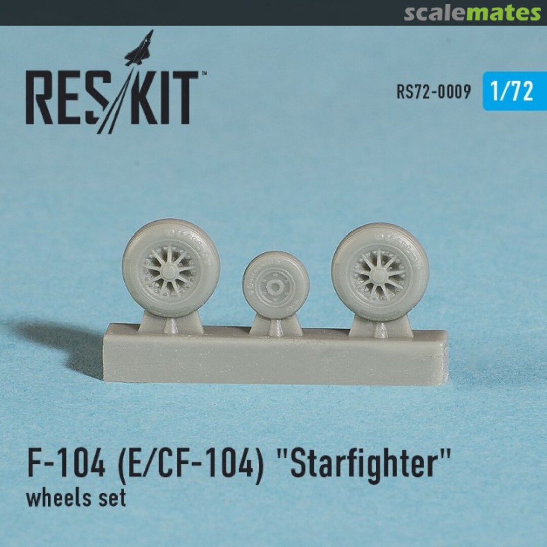 Boxart Lockheed F-104 E, CF-104 "Starfighter" wheels set RS72-0009 ResKit