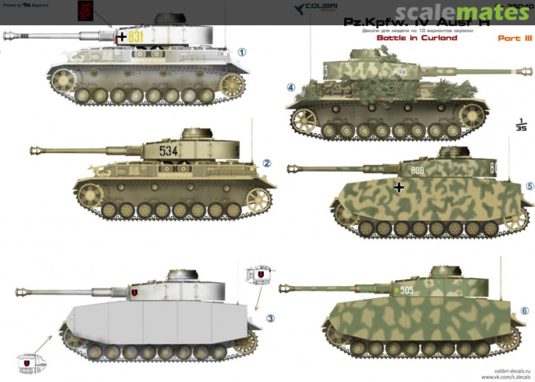 Boxart Pz.Kpfw. IV Ausf H 35040 Colibri Decals